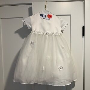 Us Angels Ivory Satin Dress